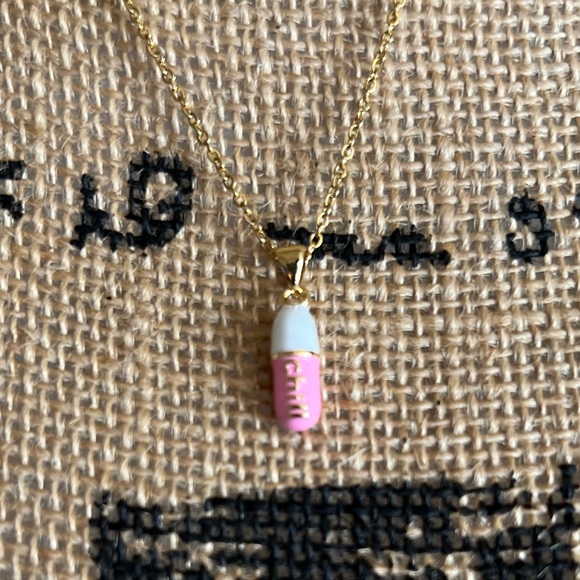 Pink Chill Pill Necklace - Picture 5 of 5